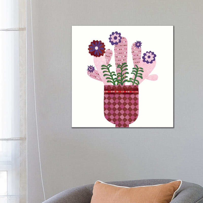 Cheerful Succulent III by Regina Moore - Wrapped Canvas Painting, 66.04 cm H x 66.04 cm W x 3.175 cm D