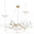Large Ceramic Ginkgo Leaf Chandeliers with Brass Branch Shaped Frame for Dining Room Bedroom-465401525-465401531