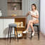 HOMCOM 360 Degree Swivel Bar Stools Set of 2 with Footrest 69 cm Tall-205694326