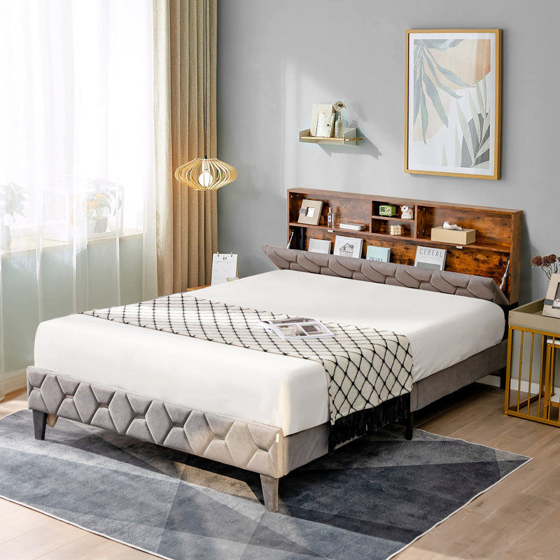 Lit plateforme avec rangement Massi, Grand