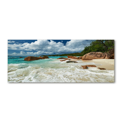 Seychelles Beach - No Frame Print on Canvas
