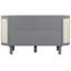 Lit double gris avec rangement dissimulé et look contemporain. Matelas pliable pour optimiser l'espace. Décoration tendance. Tablettes latérales intégrées. Et Scratch - Surface. Sélectionnez Blanc ou gris. L 76,4 po x