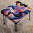 Multicolor Funky Cool Geometric Lines Pattern - Geometric Rectangle Ottoman