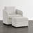 33" W Modern Upholstered Swivel Armchair With Ottoman-1225108199