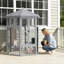 Enceinte de chat intérieure en bois Catio, enceinte intérieure Catio avec fenêtre d'accès-427881750