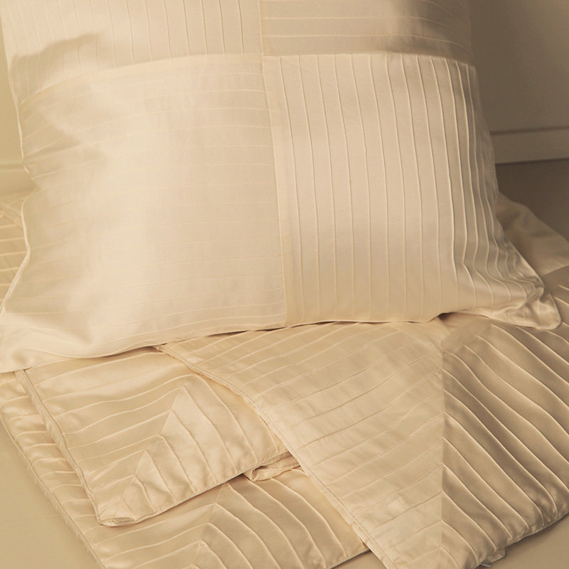 French Pleat Duvet Cover, Sage, King Duvet Cover