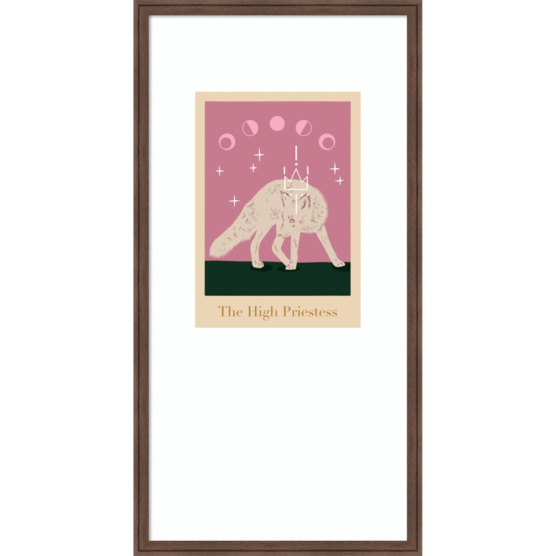 «Modern Tarot Priestess» par Alina Shulhouskaya, reproduction d'art encadrée sur bois
