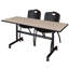 Table gigogne d'appoint Nevjana, 2 chaises empilables-32962095-32962099-32962089