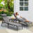 Patio Chaise Lounge with Headrest & Adjustable Reclining Back, Outdoor Poolside Lounge-916026566