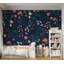 Murale pelez et collez de qualité supérieure - Motif floral foncé-81761646