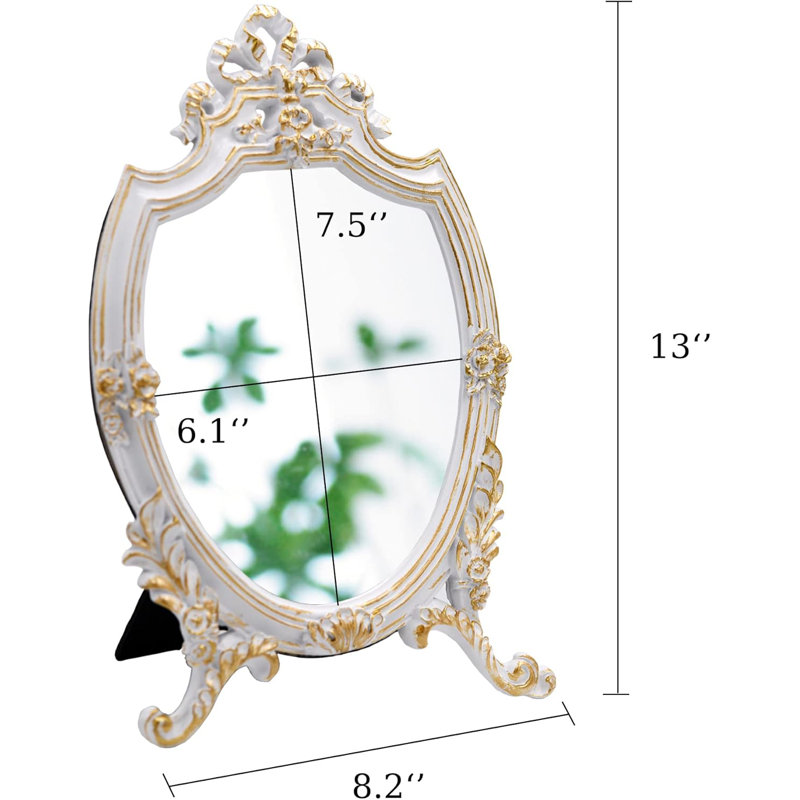 Oval Floor Mirror, White
