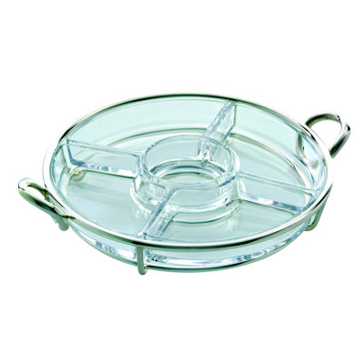 Vertigo Silver Plated Divided Serving Dish