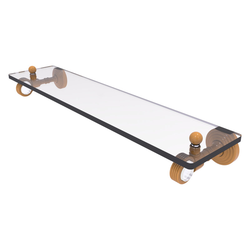 Tablette flottante Pacific Grove, H 3,2 po x l 22 po x P 5,1 po, Jaune doré