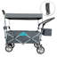 Wagon pliable à pousser et tirer avec auvent amovible, gris