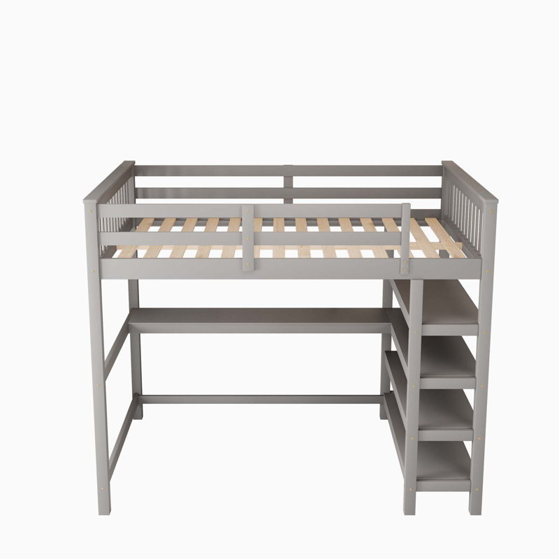 Galimberti Kids Full Loft Bed, Gray