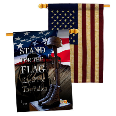 Double Sided 40 in. H x 28 in. W Polyester House Flag