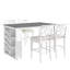 Ensemble de table de salle à manger en bois massif 5 pièces, table avec support à vin incurvé et 4 chaises rembourrées-1302806409-1302806406