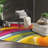 Akieba Abstract Tufted Blue/Orange/Pink Non-Slip Rubberback Area Rug-1829895119