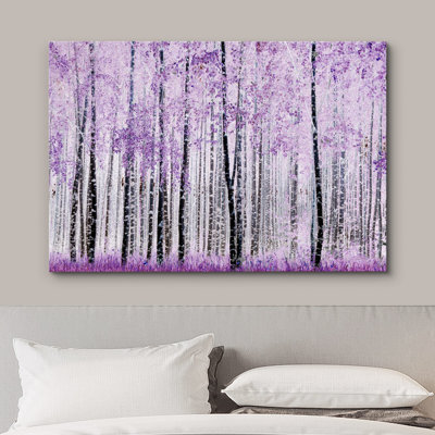 Abstract Forest " Vibrant Purple Spring Stroke Forest Relax "