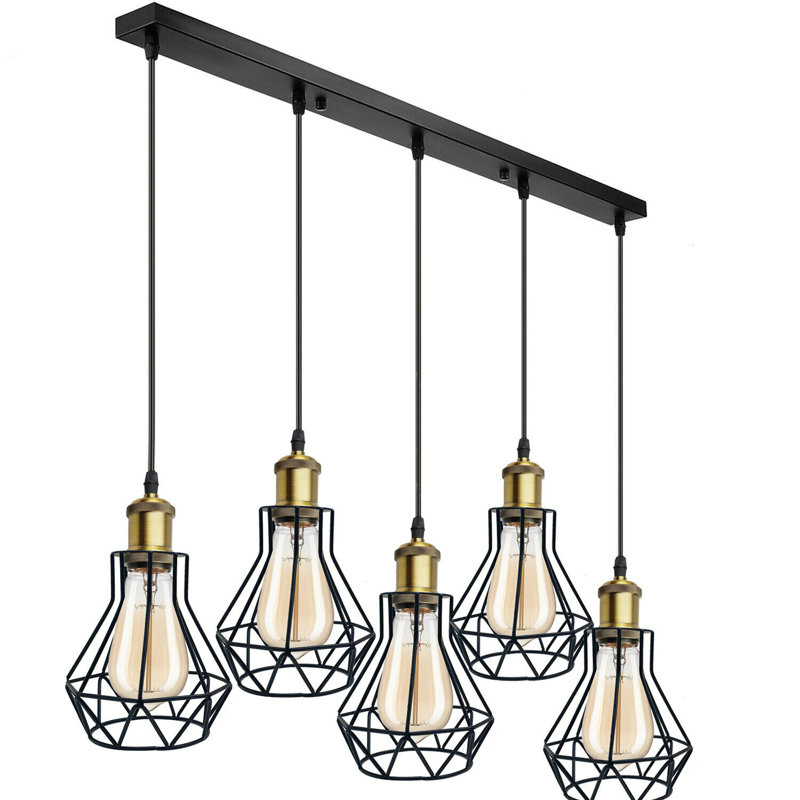 Auerbach 5 - Light Black Cluster Pendant