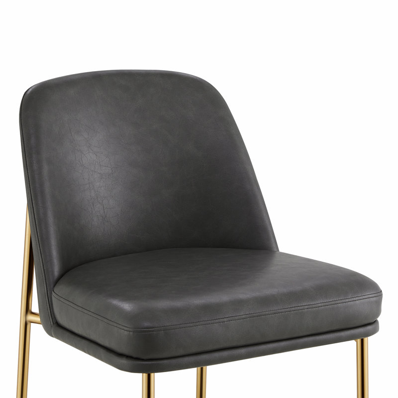 Tabouret de comptoir 27 po Angelick, Gris, Doré