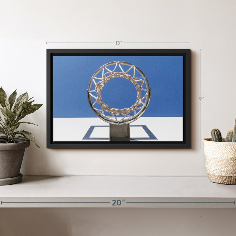 Under The Basketball Hoop Canvas Print, 9" H x 13" W