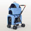 Poussette double pour animaux avec supports amovibles pour 2 chiens ou chats, poussette compacte pliable pour deux animaux avec ceintures de sécurité et coussinets imperméables
