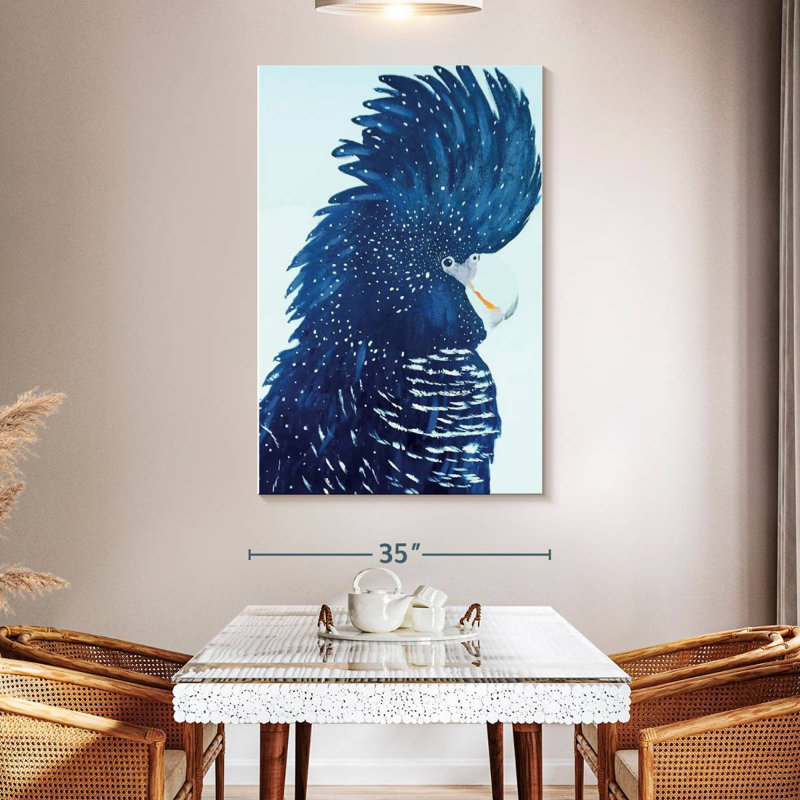 Brampt Pablo The Black Cockatoo, 51" H x 34" W