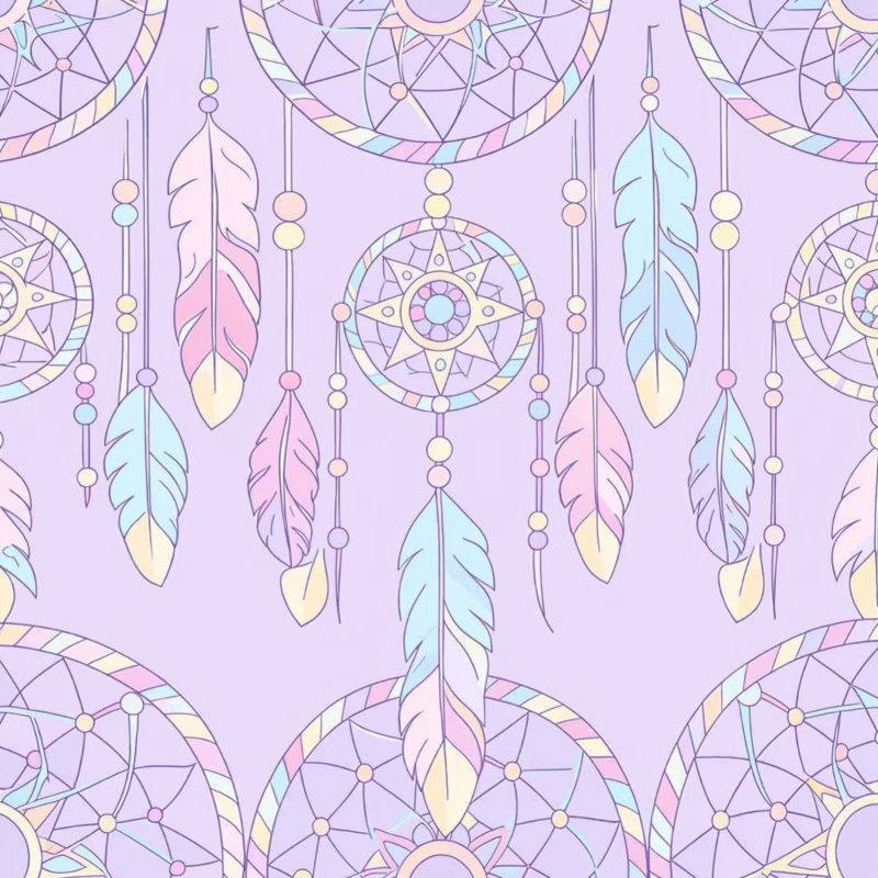 Coussins Dreamcatcher, 14 x 14 inches, Lavande clair et rose pastel