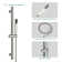 10" Wall Mount Complete Rainfall Shower System with Rough-in Valve and Slide Bar
