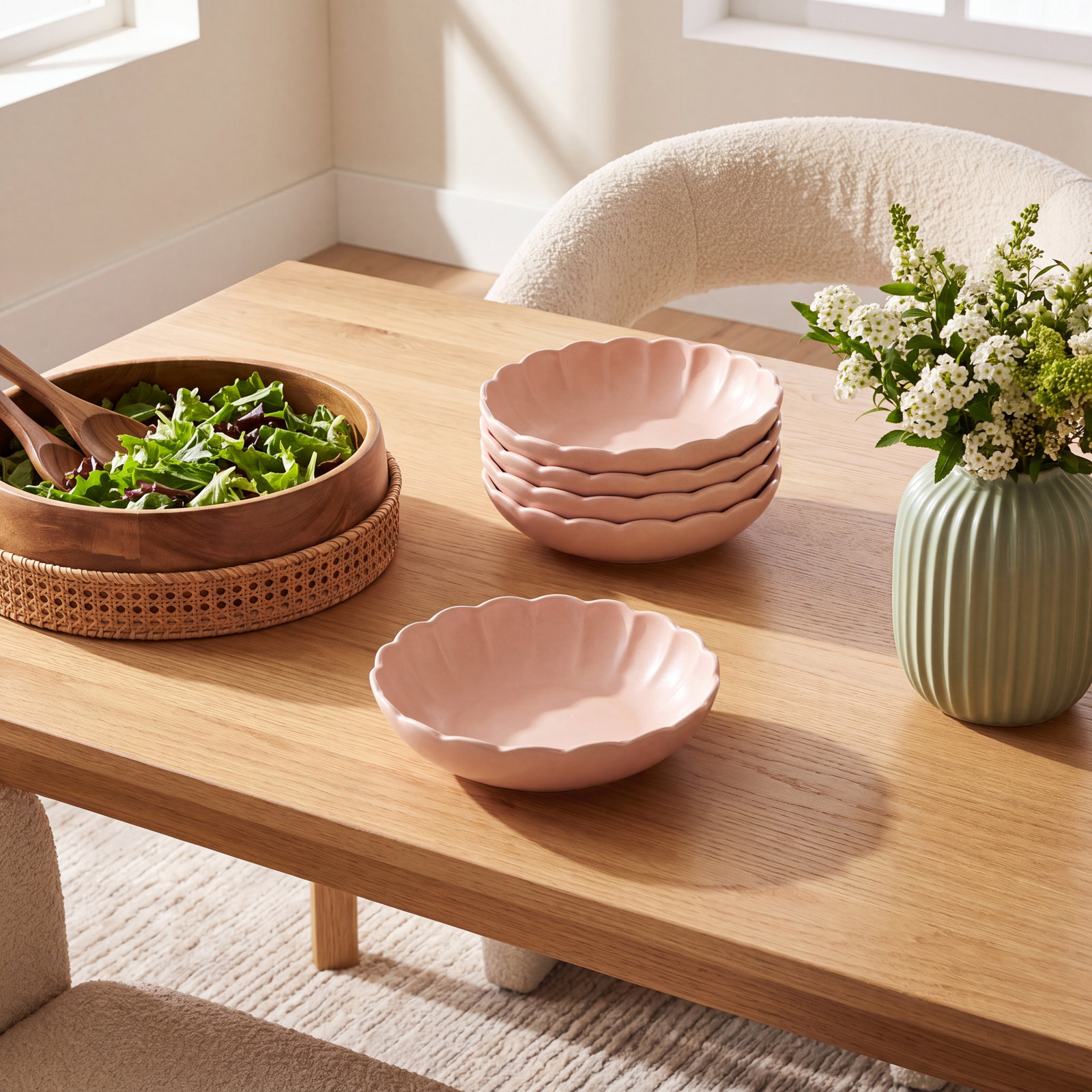 ED Ellen DeGeneres Lafayette Stoneware Salad Plate, Pink
