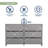 6-Drawer Dresser With Large Fabric Drawers-707934224
