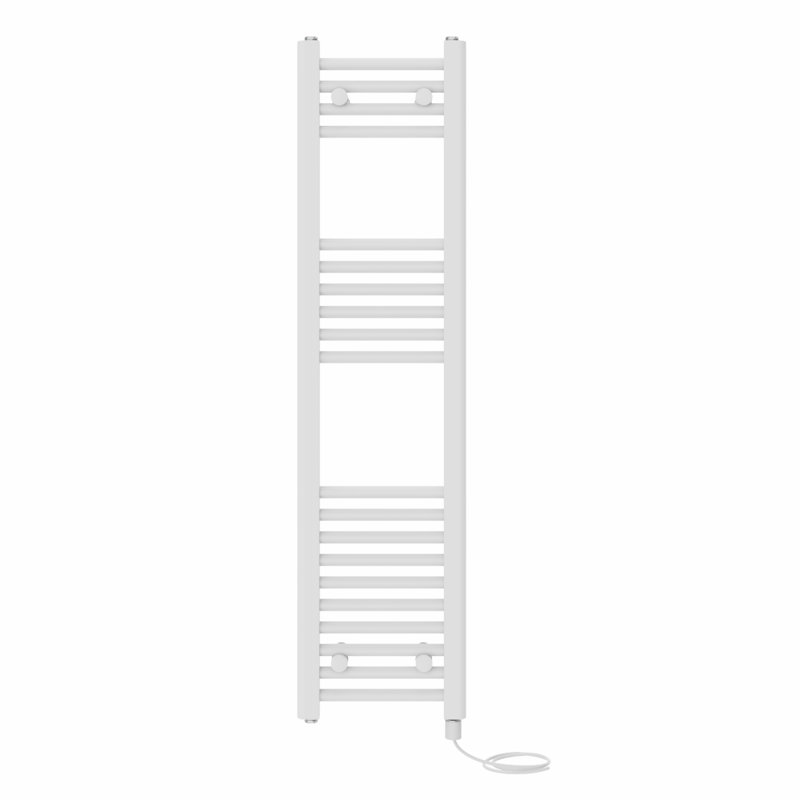 Straight Towel Rail Heated Towel Rails, 120cm H x 30cm W x 3cm D, White