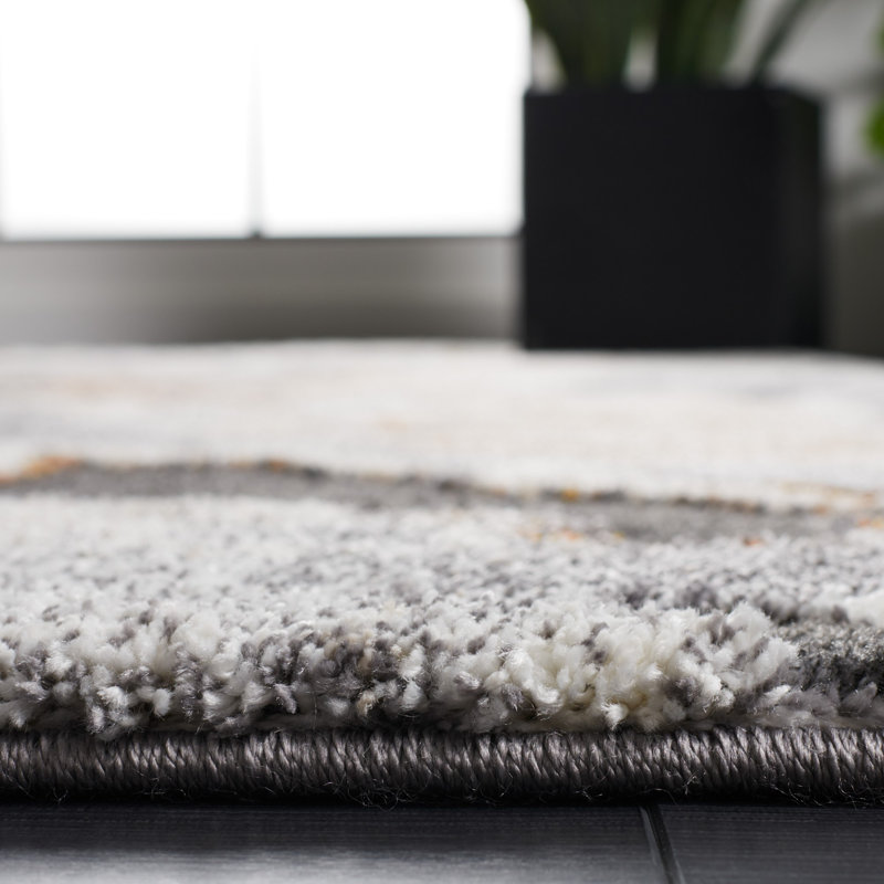 Cyrus Shag Performance Abstract Rug, Rectangle 4'5" x 6'5"