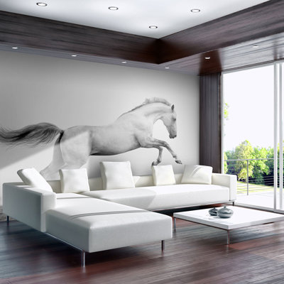 White Gallop 3.09m x 400cm Wallpaper