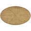 Table basse ovale en bois de 42 po pour le salon, table basse à 2 niveaux en bois massif avec tablette de rangement ouverte, assemblage facile, naturel antique