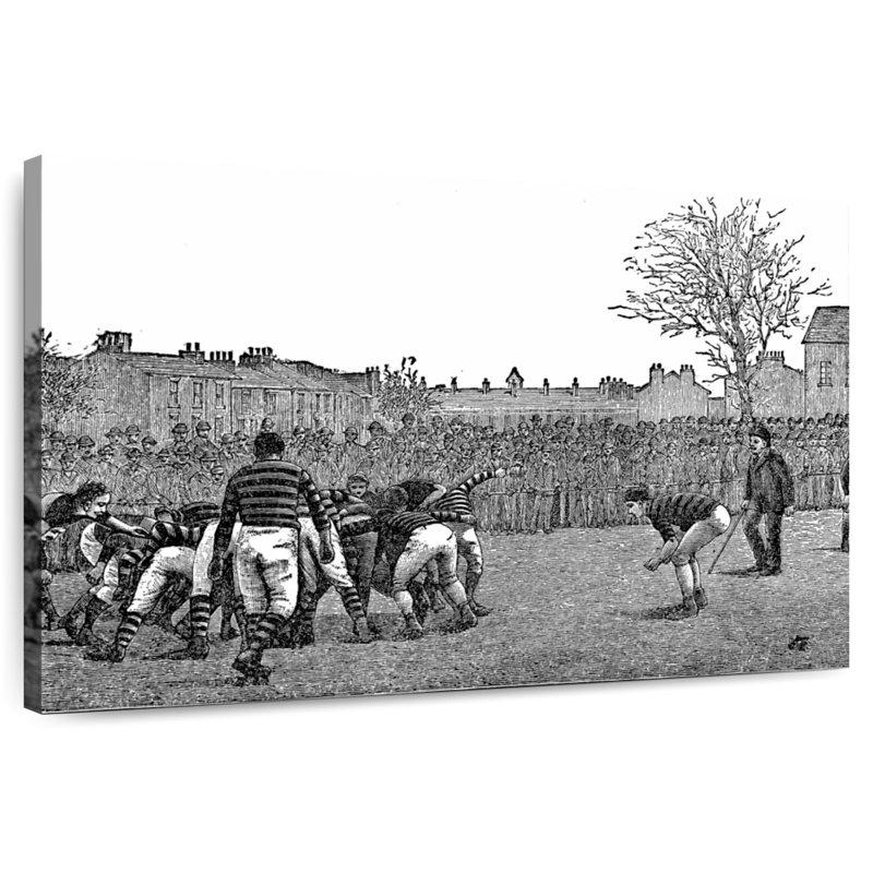 Rugby, 8" H x 12" W