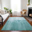Tapis bleu intérieur / extérieur en polyester tissé à la machine Loreen-550300560