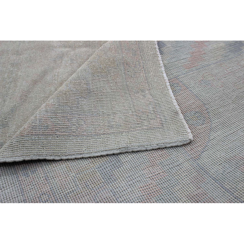 Tapis de bois one-of-kind à la main-noué la 2010 kaki 5 pi 10 po x 9 pi en laine 3 po Joann
