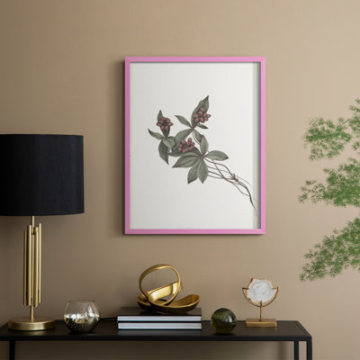 Impression florale vintage encadrée CLXV III - bois massif