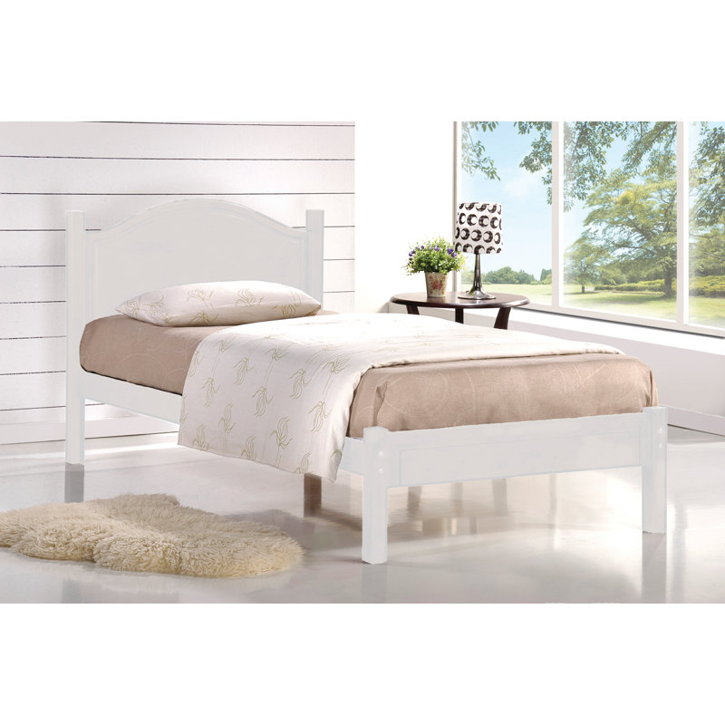 Lit plateforme bas Irene, Simple, Blanc