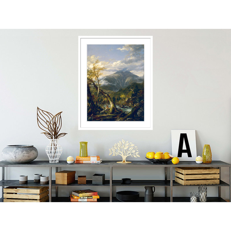 «Indian Pass» par Thomas Cole - estampe numérique encadrée, H 21,75 po x l 17,66 po