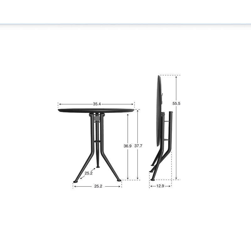 Grande table pliante Bolto pour l'extérieur
