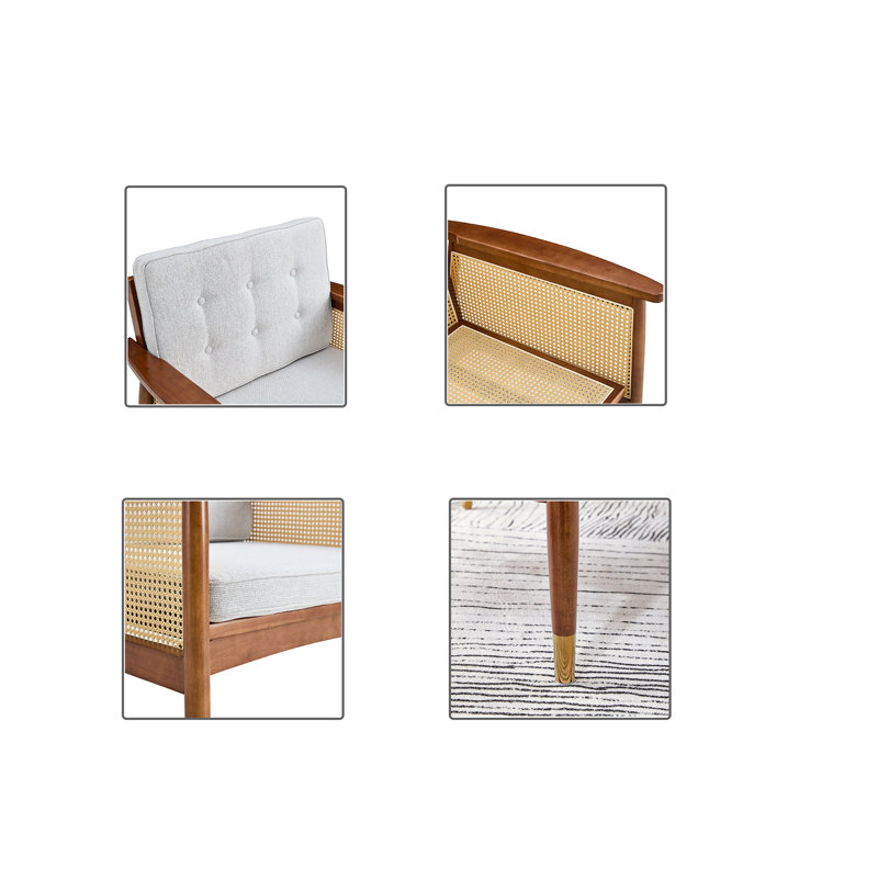 Fauteuil de 30 po de large Ahlayah, Brun, Brun