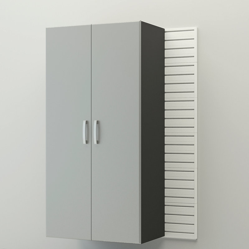 Armoire de rangement de luxe 4 pièces, Blanc / argenté