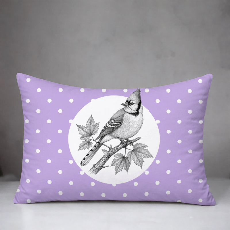 Oreiller réversible intérieur / extérieur Blue Jay, 25 x 18, Lavande