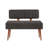 Karyana Extendable Dining Table & Chairs Set (5 Pieces), Walnut & Anthracite | Table: 50.8 x 29.5 x 31.5 in, Open: 64.2 in | Chairs: 18.5 x 35.4 x 17.7 in, Bench: 43.3 x 19.7 x 15.7 in | 100% Melamine Coated Particle Board, Modern Scandinavian Design