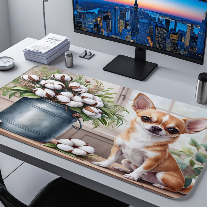 Polyester Desk Pad, 14.4x12.1