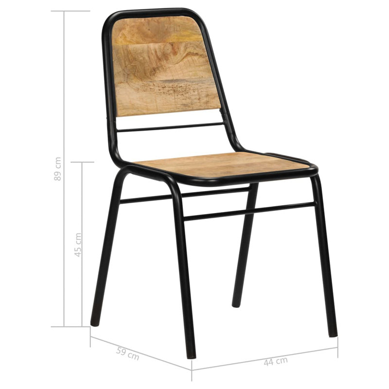 Paloalto 45cm H Metal Side Chair in Brown