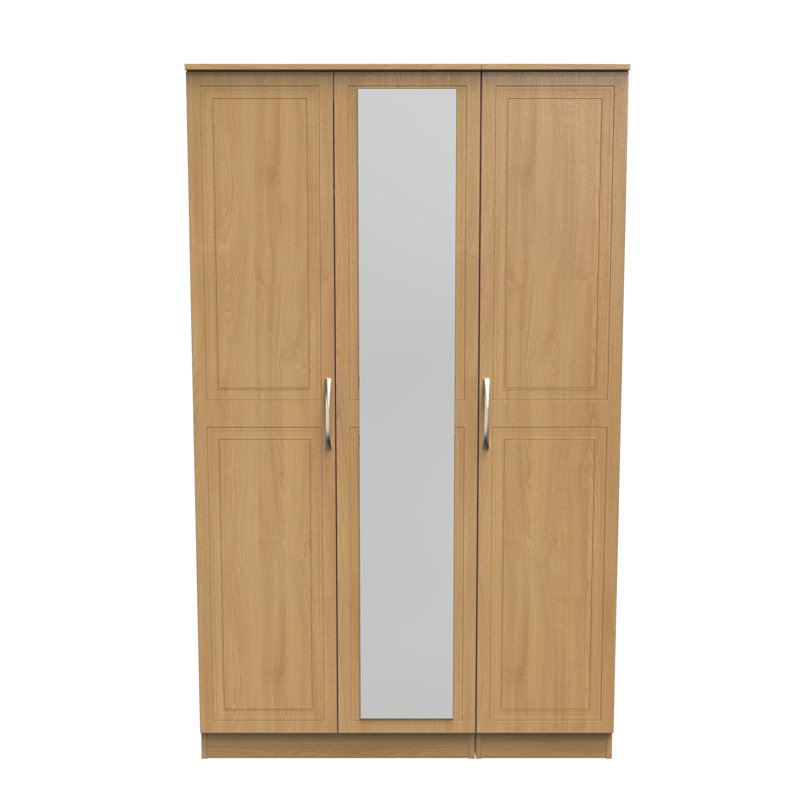 Fully Assembled Dorset 2 Door Wardrobe, 197cm H x 74cm W x 53cm D, Modern Oak